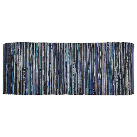 DII® Multi Nautical Blue Rag Rug, 2.25ft. x 6ft.